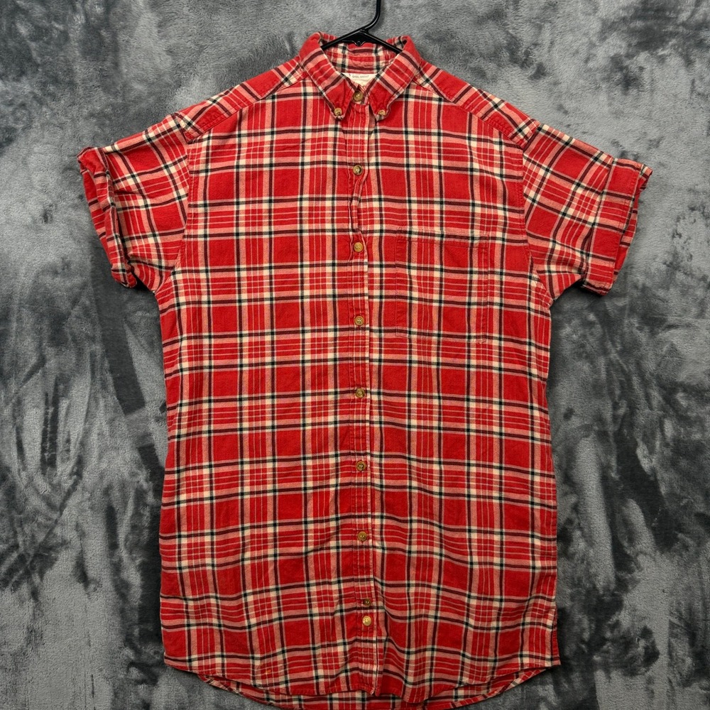 Isabel Marant Etoile Button Down Shirt Womens 1 Red Plaid Short Sleeve Cotton